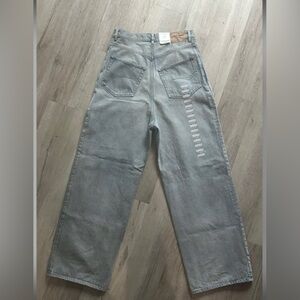 SOLD!! Denim Size Sticker Baggy Pants